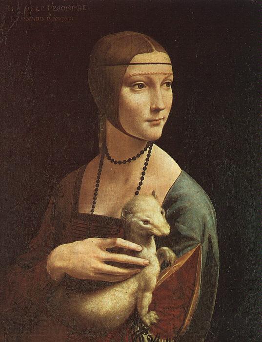 Leonardo  Da Vinci Portrait of Cecilia Gallarani Norge oil painting art
